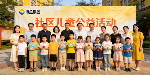 博鱼集团与社区儿童公益活动合影