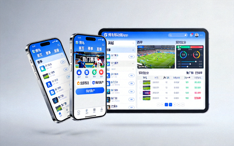 博鱼移动端App界面在手机和平板电脑上的展示